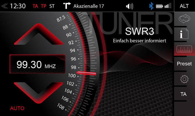 Der Radioempfänger des Z-N326 verfügt über einen UKW RDS Tuner mit integriertem DSP, der bei schwächeren Sendern durch Störgeräuschunterdrückung für klaren Klang sorgt. Die Radiostationen können in 18 Senderspeichern abgelegt werden.