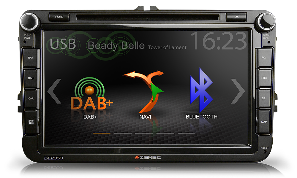 Autorradio adaptador con adaptador de antena FAKRA /> DIN para VW Caddy desde 2015