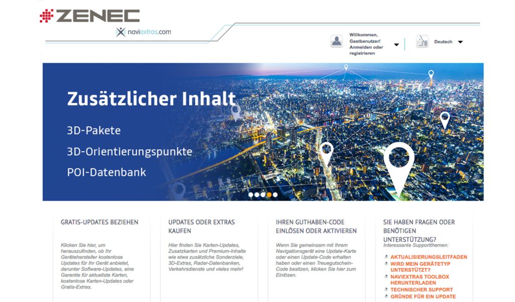 3 Jahre kostenfreie Kartenupdates