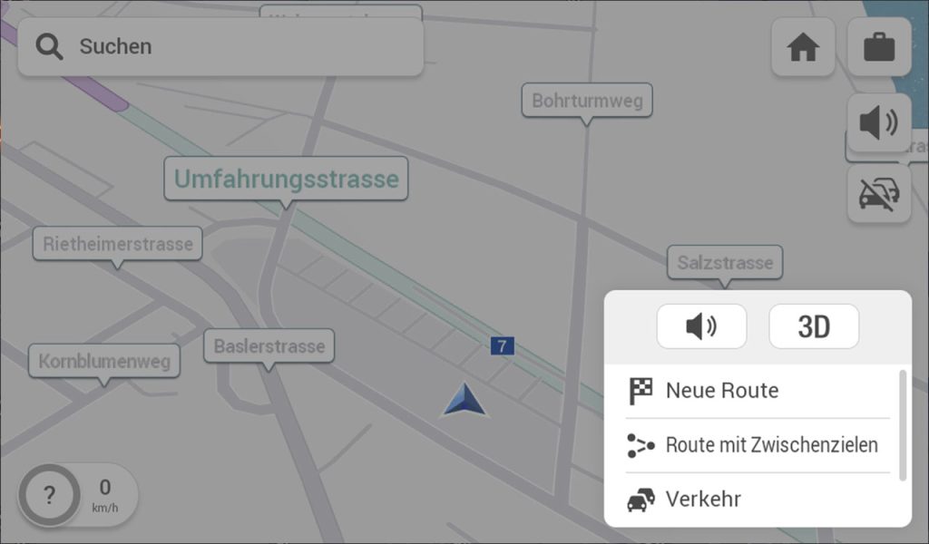 Wählbare Kartenausrichtung