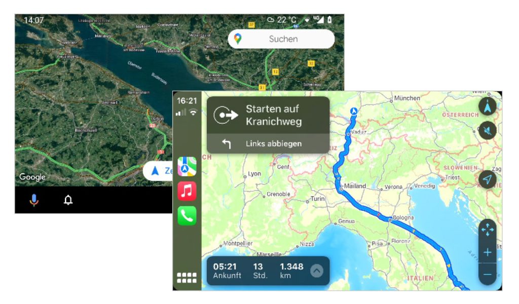 CarPlay & Android-Auto: navi functions